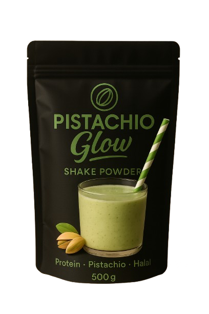 Pistachio Glow Shake Powder – Halal Protein Shake (500 g)